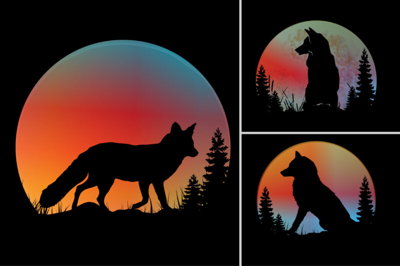 Fox Retro Vintage Sunset T-Shirt Design Graphic Background Bundle,Fox,Fox T-Shirt Design Graphic,Fox Retro Vintage Sunset,Fox Sunset T-Shirt Graphic Vector,Fox Sunset T-Shirt Design.T-Shirt Design Vector,T-Shirt Design Graphic,Fox Silhouette,Fox Vector,Fox TShirt,Fox T-Shirt