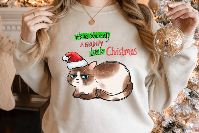 Christmas cat sublimation