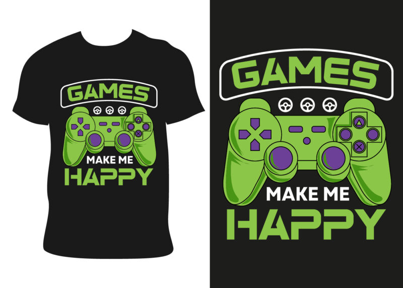 Best Gaming T Shirt design vector Illustration