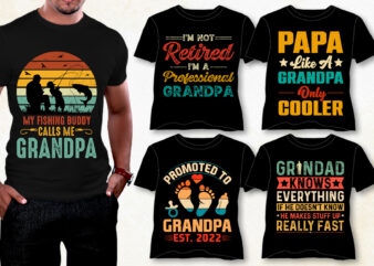 Grandpa T-Shirt Design Bundle - Buy t-shirt designs