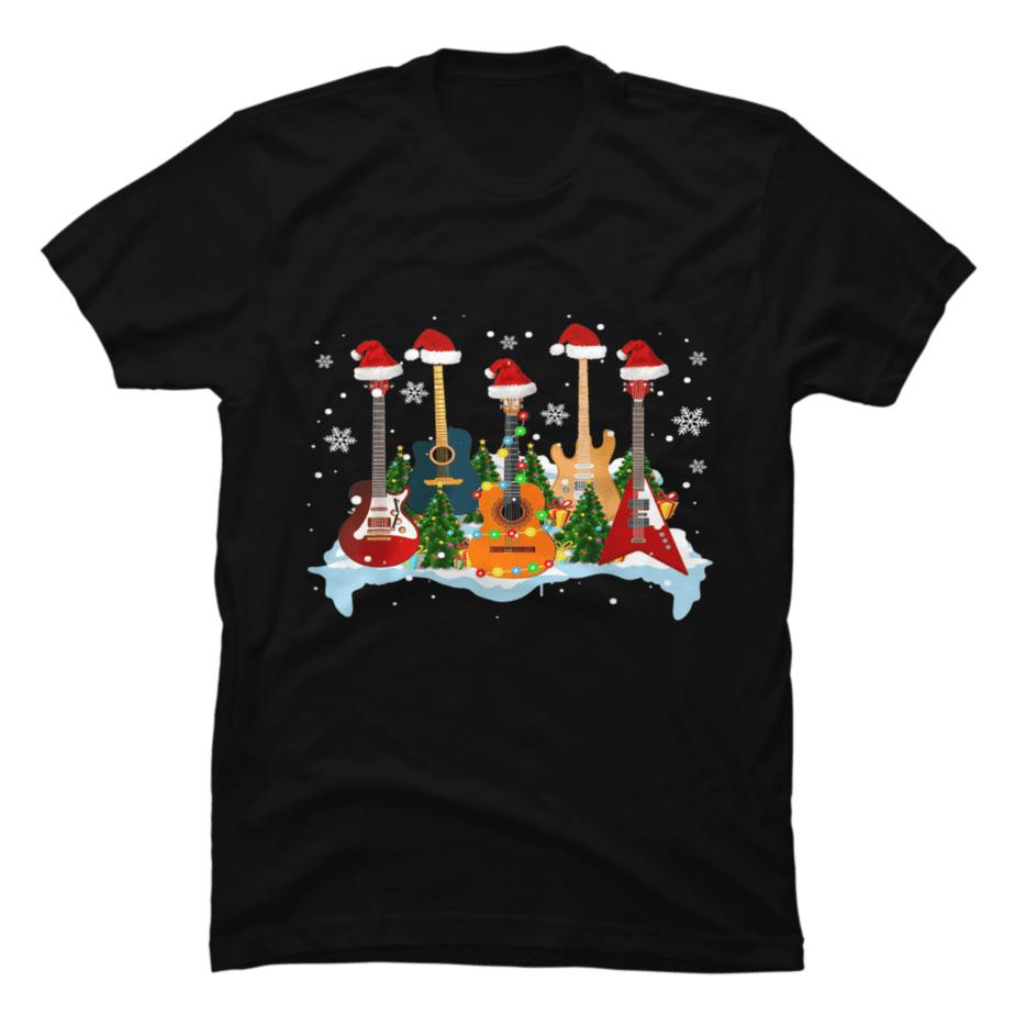 Guitarist shirt- Christmas Guitar Tree Funny - Buy t-shirt designs