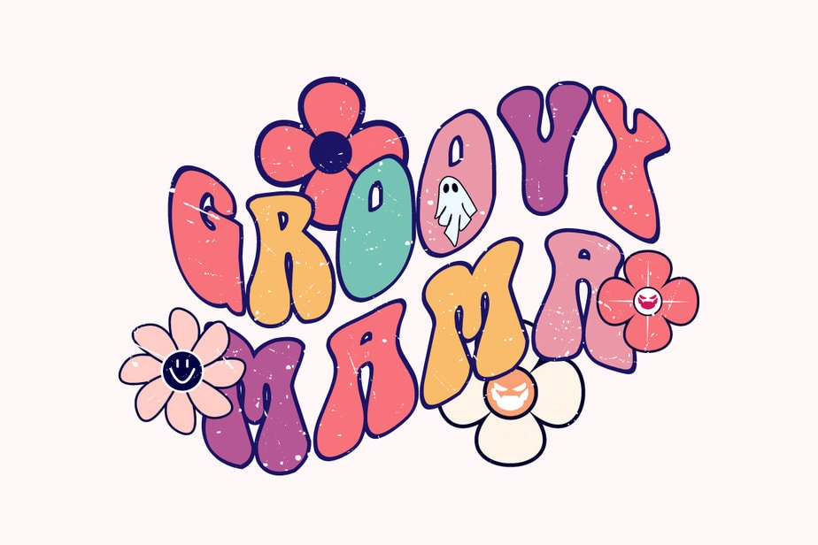 Groovy Mama Unique And Trendy T-shirt Design. - Buy T-shirt Designs