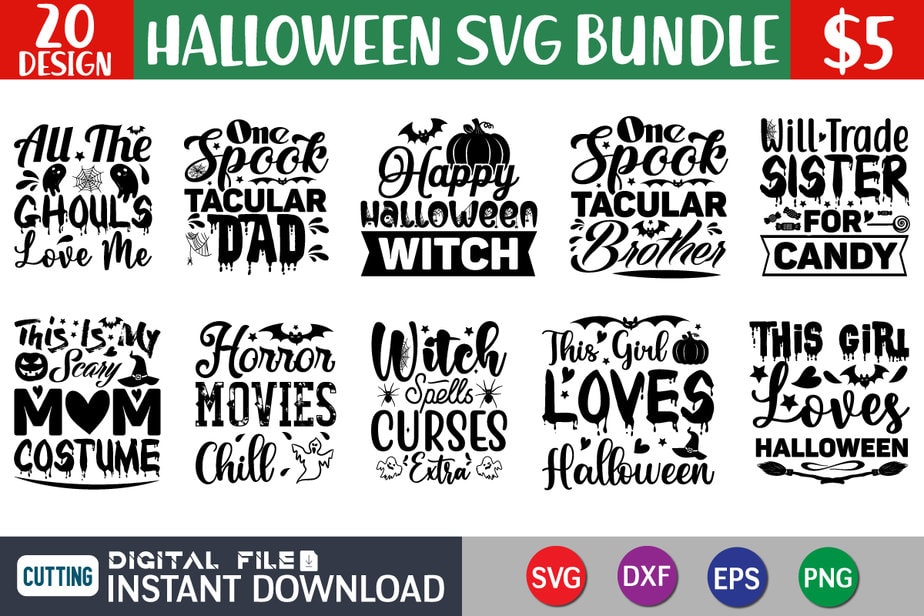 Halloween SVG Bundle, Halloween Vector, Witch Svg, Ghost Svg, Witch ...