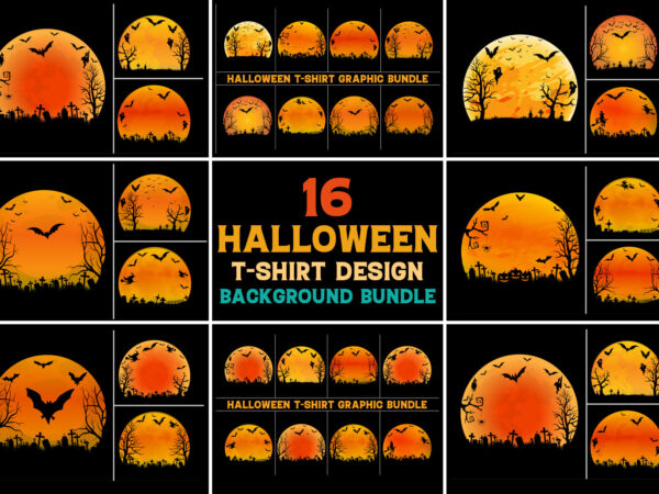 Halloween t-shirt design graphic background vector bundle