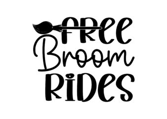 Free Broom Rides SVG Cut File