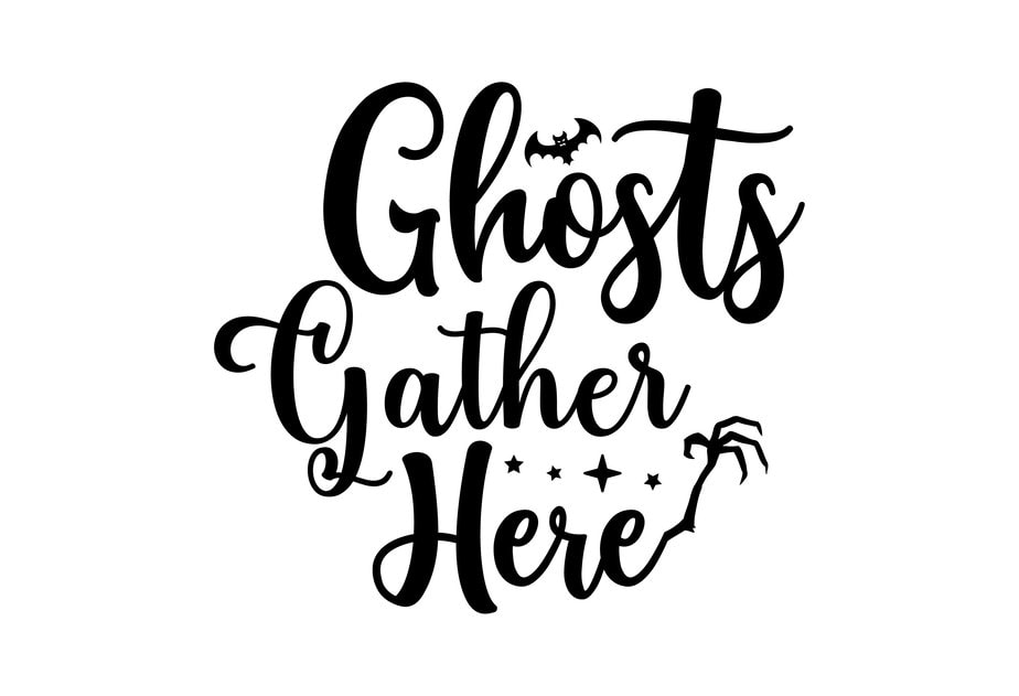 Ghosts Gather Here SVG Cut File - Buy t-shirt designs