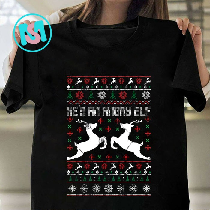 Merry Christmas Sweater Bundle SVG, Santa Claus SVG, Animals SVG ...