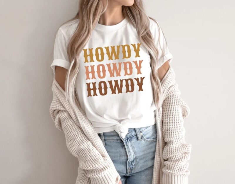 Howdy T-Shirt, Western Shirt, Southern Shirt, Retro Shirt, Boho Tee ...