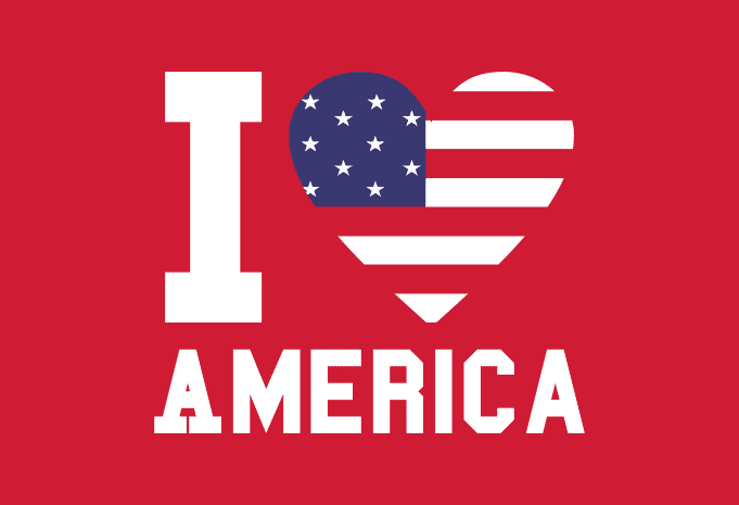 I Love America - Buy T-shirt Designs