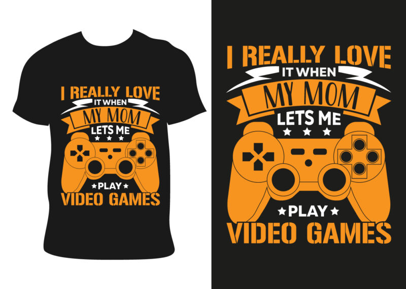 Best Gaming T Shirt design vector Illustration