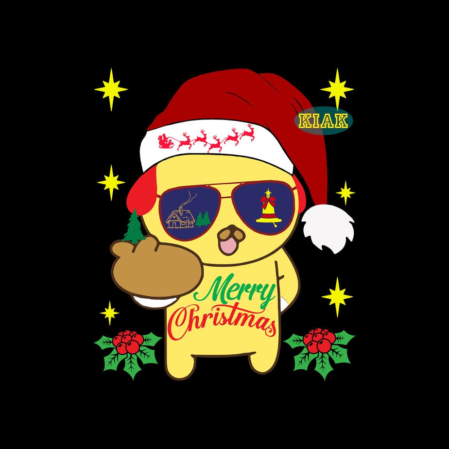 Christmas Dog Svg, Dog Christmas Svg, Christmas Dog Wearing Sunglasses