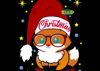 Cute Fox wears Glasses to Celebrate Christmas, Cute Fox’s Christmas Svg, Christmas Fox Svg, Merry Christmas Fox Cute Svg, Fox Svg, Fox Christmas Svg, Cute Fox Svg, Fox wears Glasses