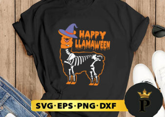 Llama Happy Halloween svg, halloween silhouette svg, halloween svg, witch svg, halloween ghost svg, halloween clipart, pumpkin svg files, halloween svg png graphics