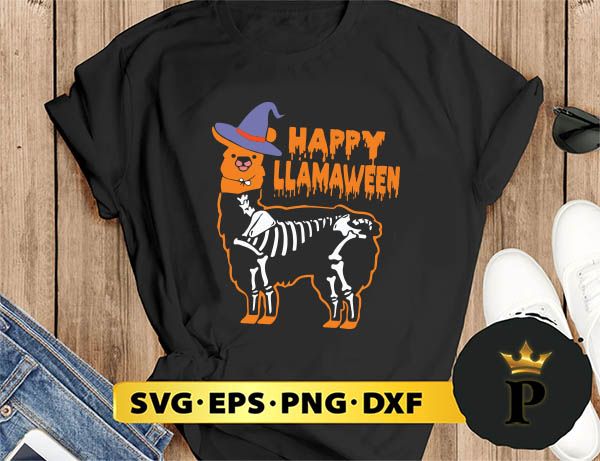 Llama Happy Halloween svg, halloween silhouette svg, halloween svg, witch svg, halloween ghost svg, halloween clipart, pumpkin svg files, halloween svg png graphics