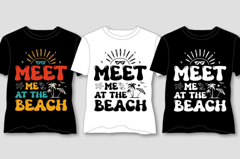 Summer Beach T-Shirt Design Bundle