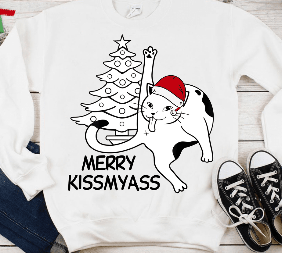 cat licking butt shirt