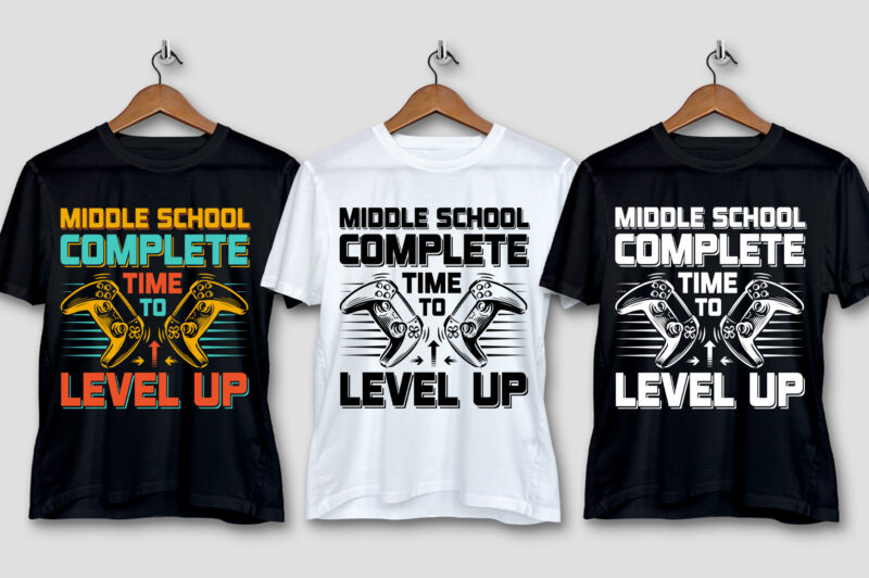 Level Up T-Shirt Design Bundle - Buy t-shirt designs