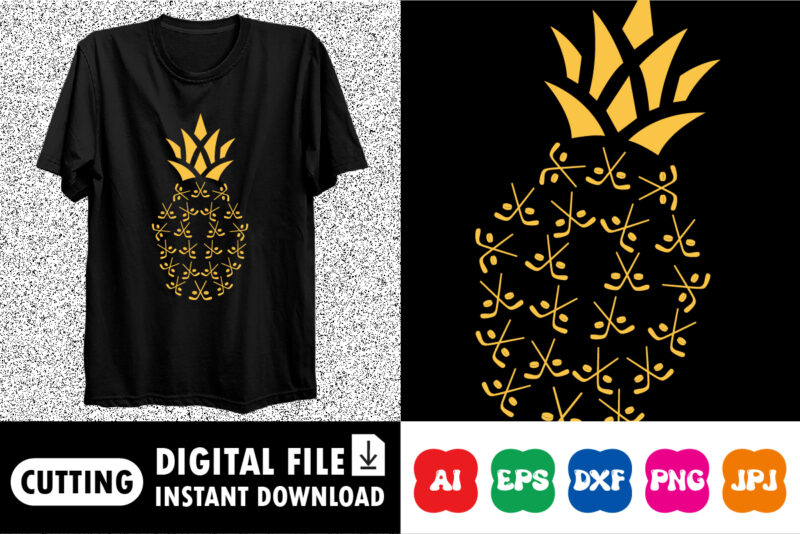 Funny Pineapple Hawaii for Hockey Player