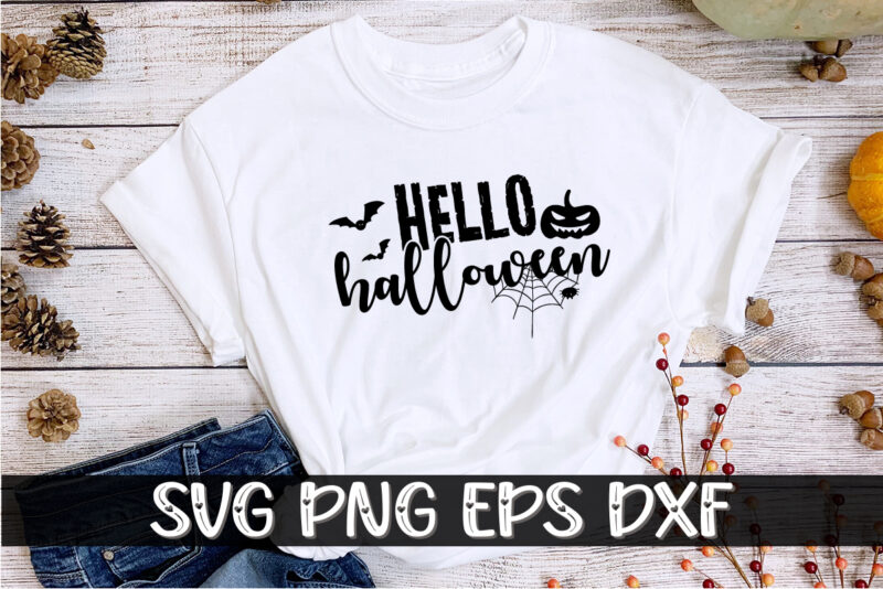 Hello Halloween Shirt Print Template