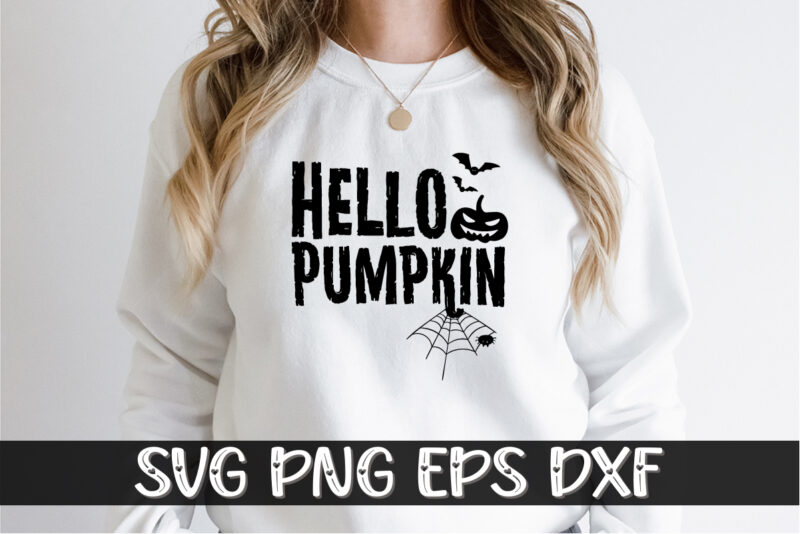 Hallo Pumpkin Halloween Shirt Print Template