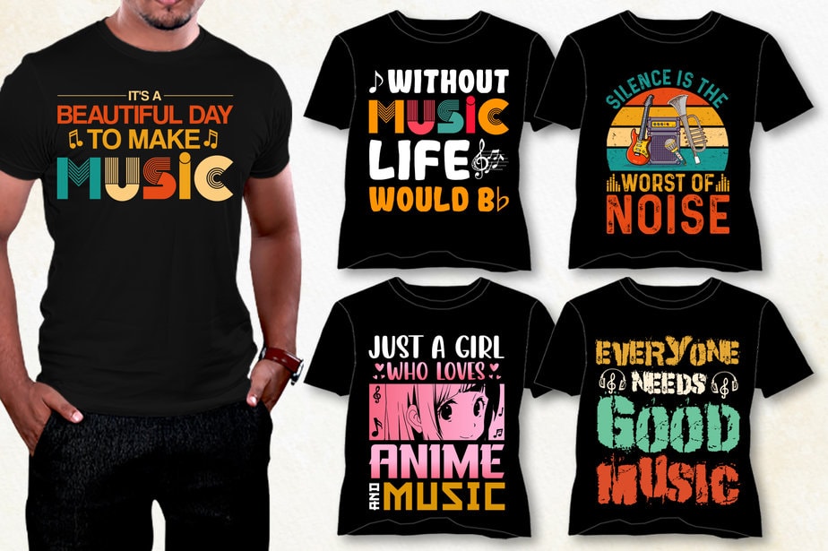 Custom Rock and Roll T-Shirt Design Pack