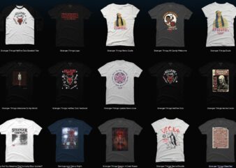 15 StrangerThings PNG T-shirt Designs Bundle For Commercial Use Part 1