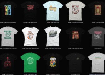 15 StrangerThings PNG T-shirt Designs Bundle For Commercial Use Part 2