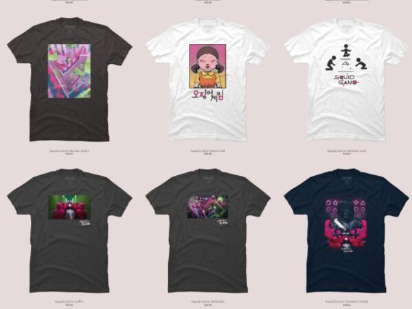 12 squid game png t-shirt designs bundle for commercial use part 2