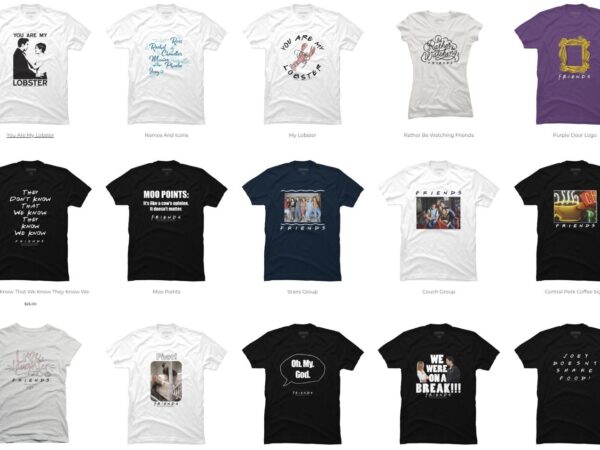 16 friends png t-shirt designs bundle for commercial use part 2