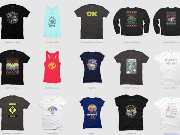 15 Pixar PNG T-shirt Designs Bundle For Commercial Use Part 3 - Buy t ...