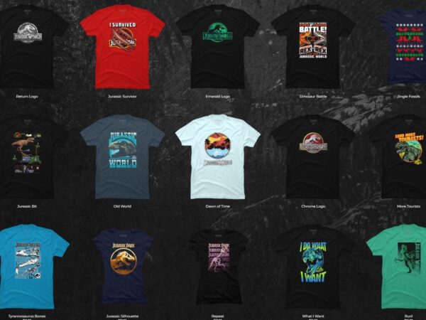 14 JurassicPark PNG T-shirt Designs Bundle For Commercial Use Part 4 ...