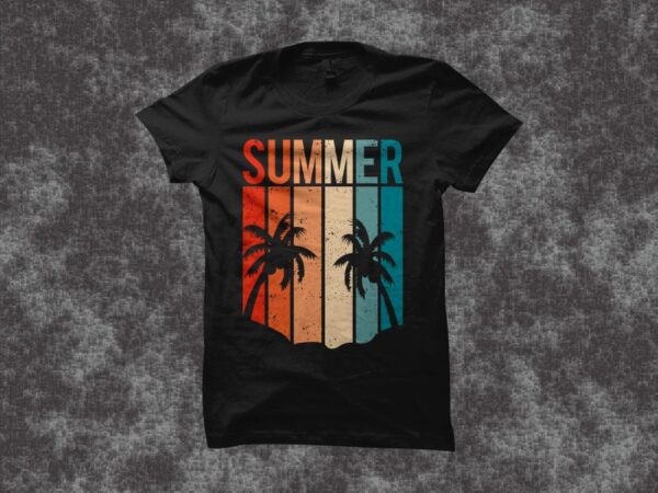 Summer t shirt design for commercial use