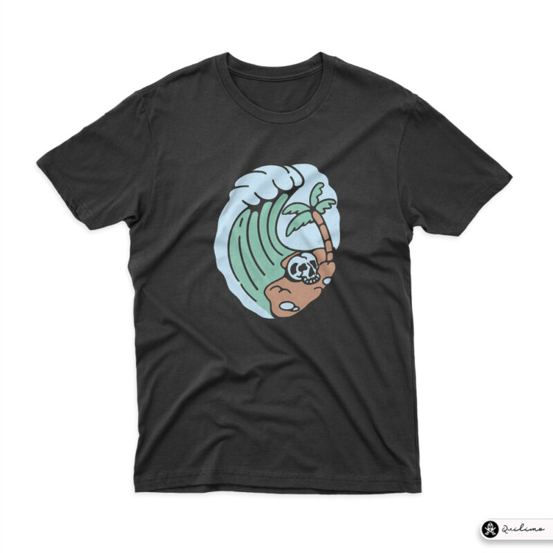 Skull and Wave - Buy t-shirt designs