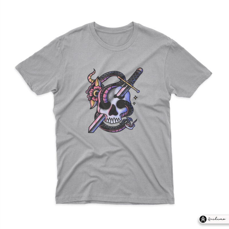 Skull Snake and Sword - Buy t-shirt designs
