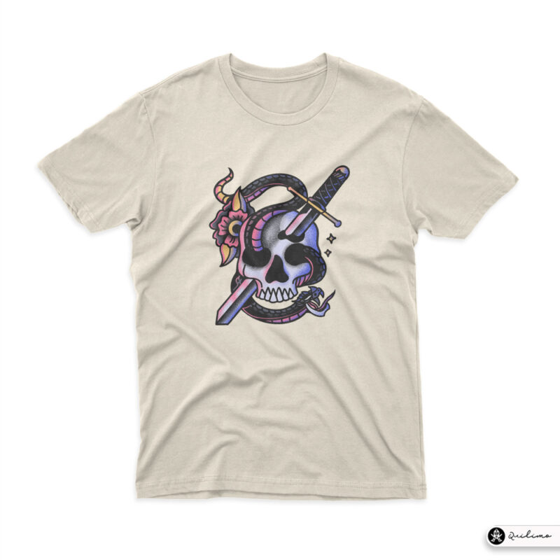 Skull Snake and Sword - Buy t-shirt designs