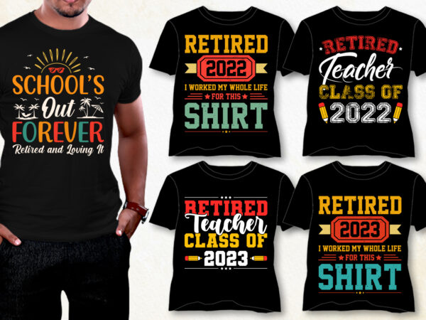 Retired t-shirt design bundle