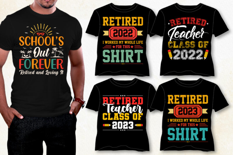 Retired T-Shirt Design Bundle - Buy T-Shirt Designs