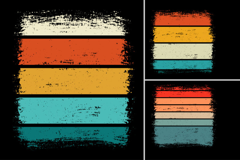 Retro Vintage Sunset T-Shirt Design Background Vector Bundle