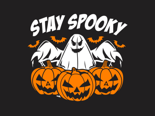 Stay spooky t shirt template vector