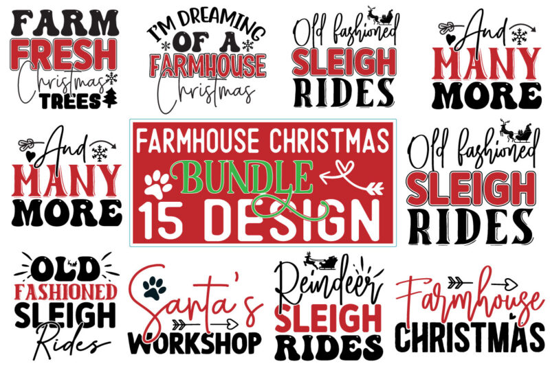 Farmhouse Christmas Design Bundle