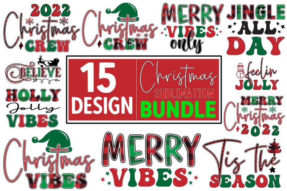 Christmas Sublimation PNG Design Bundle - Buy t-shirt designs