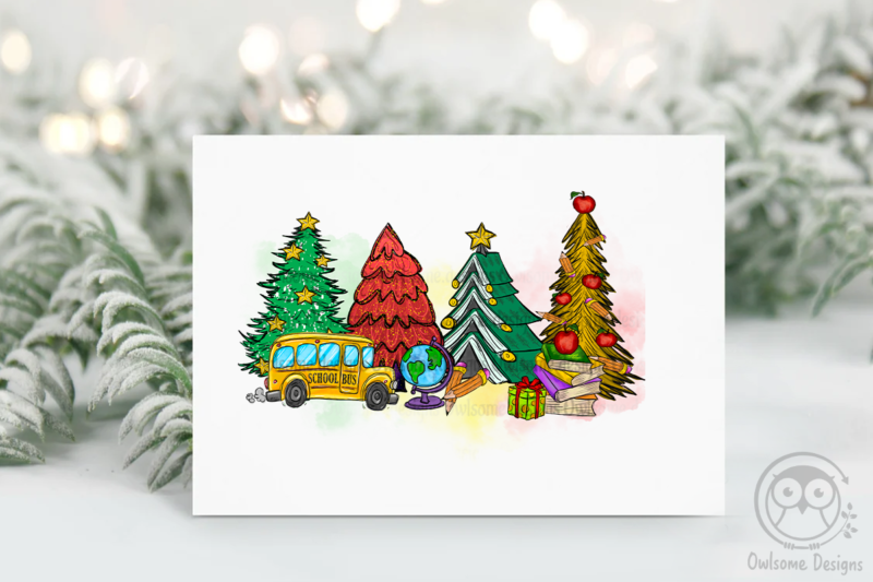 School, Teacher Christmas Tree PNG Christmas