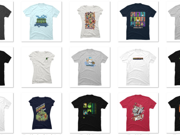 25 minecraft png t-shirt designs bundle for commercial use part 3