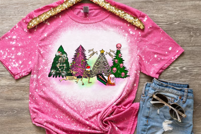 Skeleton Christmas tree Sublimation Design