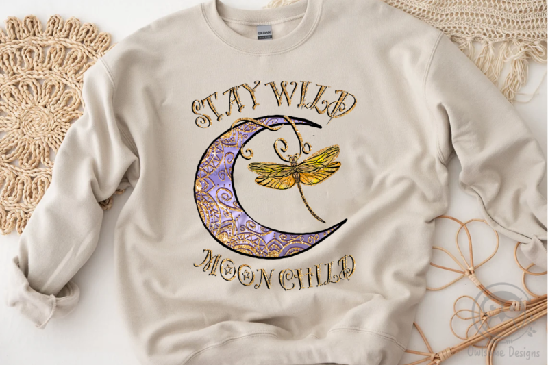 Stay Wild Moon Child Dragonfly PNG