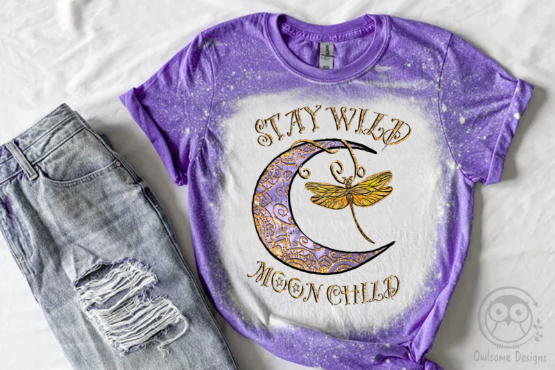 Stay Wild Moon Child Dragonfly PNG