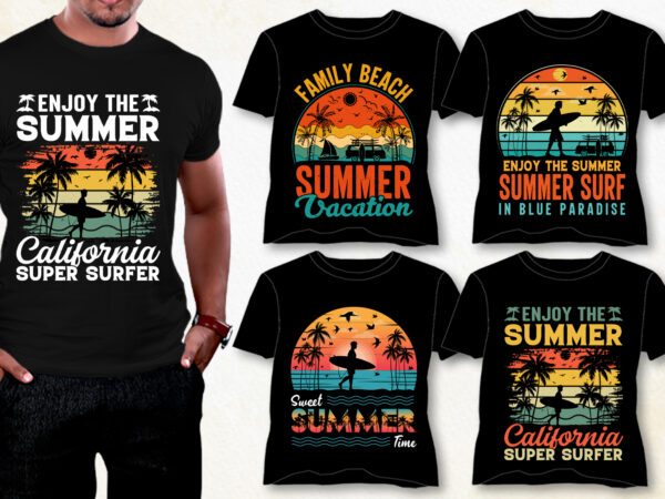 Summer t-shirt design bundle