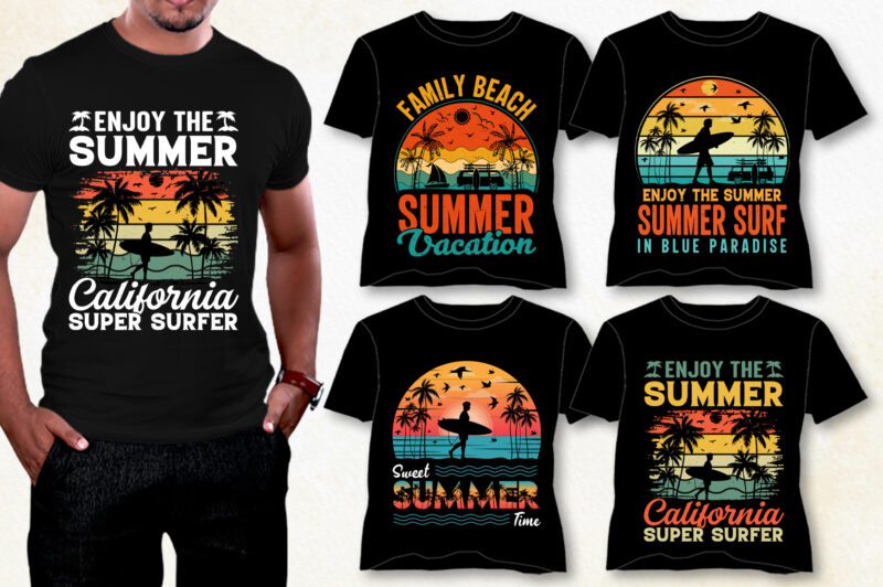 Summer T-Shirt Design Bundle