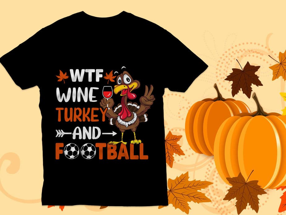 WTF Wine Turkey Football Tennessee Titans Thanksgiving Sweatshirt 