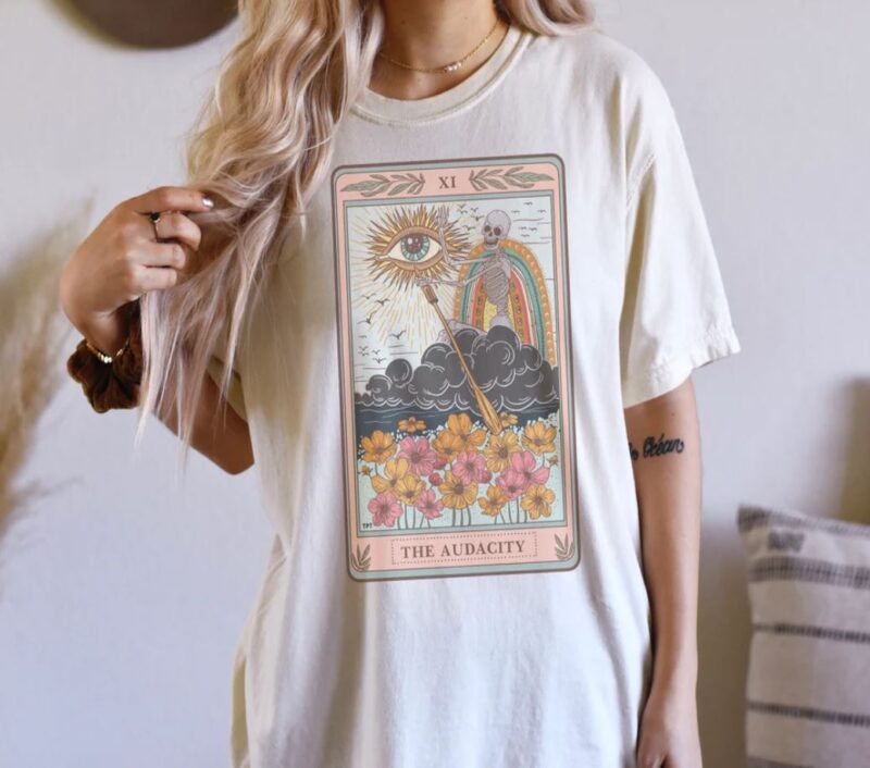 ok The Audacity Tarot Card Shirt, skeleton Tarot Card Tee, The audacity ...